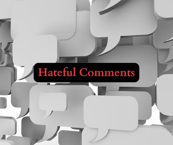 Hateful comments amid speech bubbles, challenging Christian marriage transformation efforts online