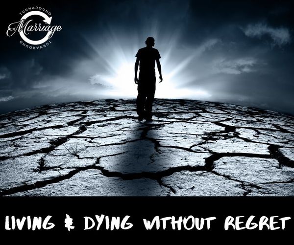 living & dying without regret. a person walking toward the light symbolizing hope and connection in a Christian marriage.